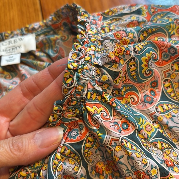 J CREW x Liberty of London M Tie-Waist Cotton Top Giorgia Duke Print - Picture 12 of 12